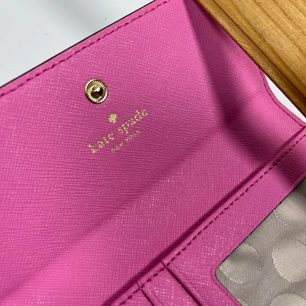 KATE SPADE Wallet Cedar Street iPhone Wristlet Saffiano Leather Case Pink